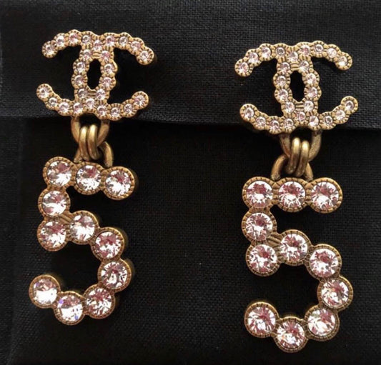 CHANEL NO. 5 CC LARGE CLIP ON EARRINGS