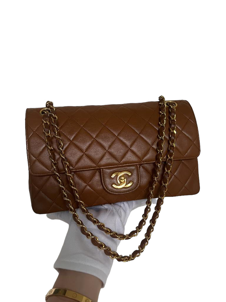 CHANEL MEDIUM FLAP | SERIES 1 CARAMEL BROWN 24K GHW