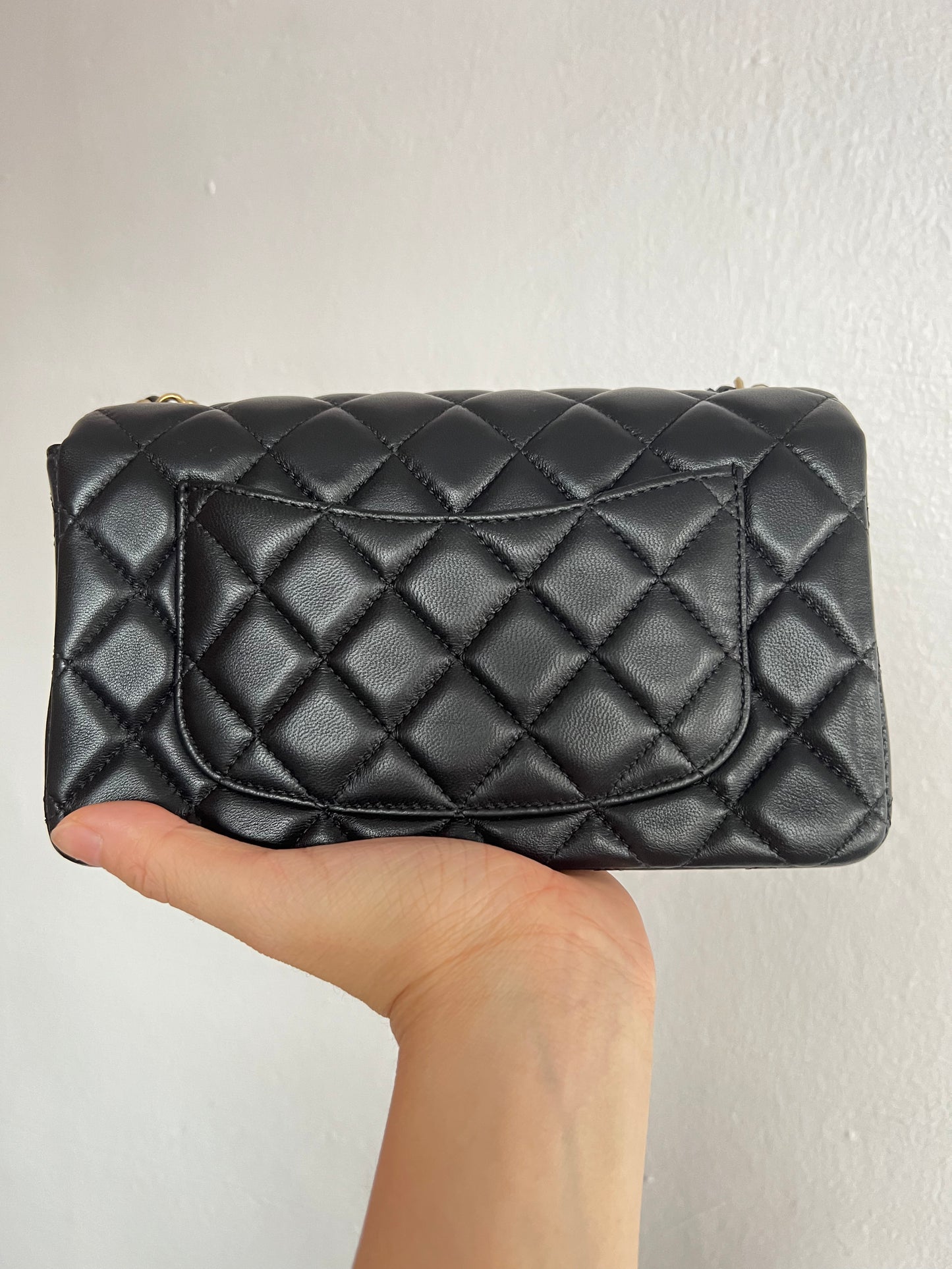 CHANEL MINI RECTANGLE | BLACK LAMBSKIN LGHW