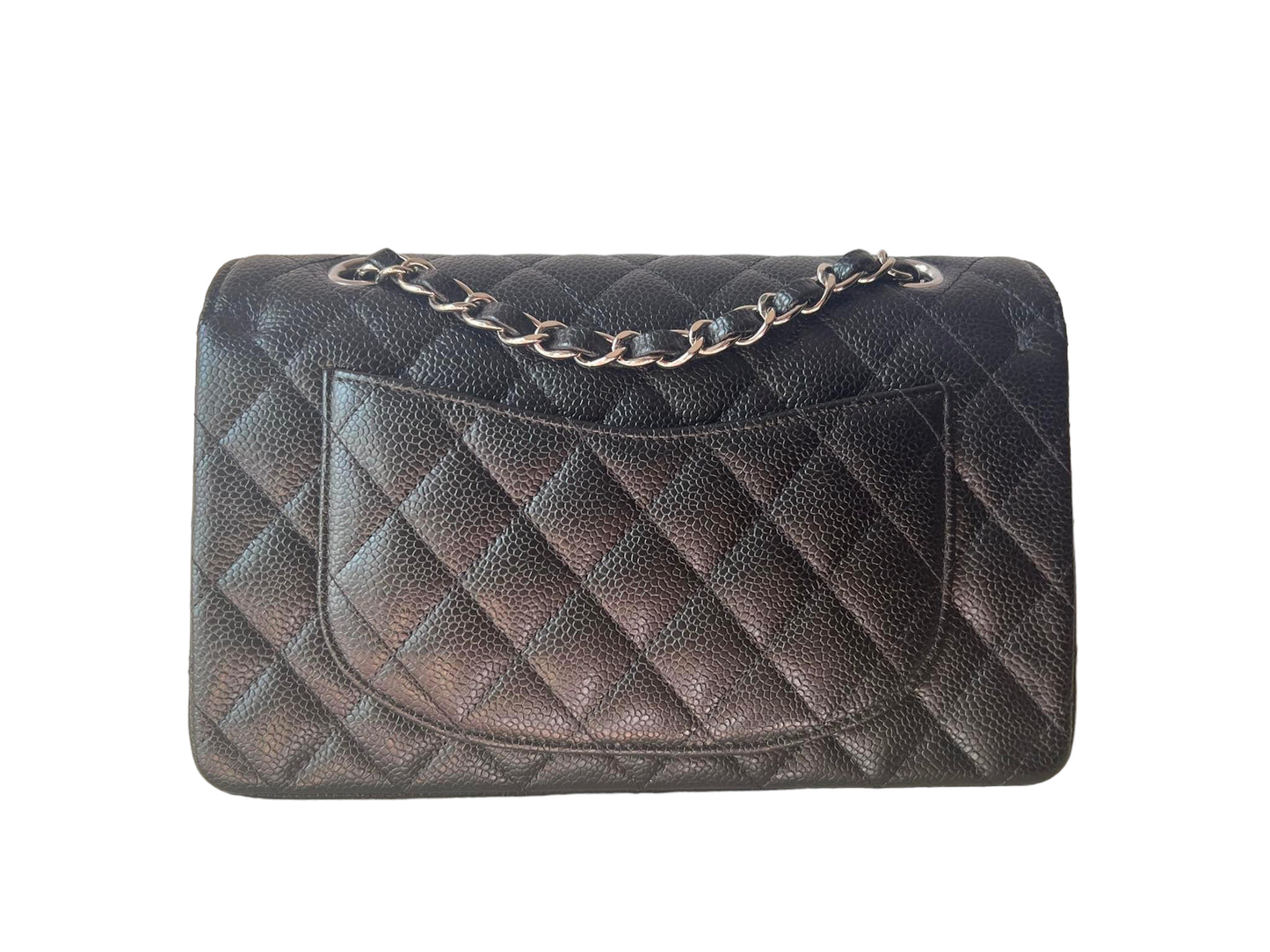 CHANEL CLASSIC FLAP BAG / SERIES 31 SMALL BLACK CAVIAR SHW