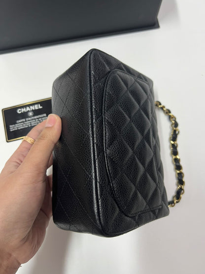 CHANEL MININ SQUARE | BLACK CAVIAR GHW