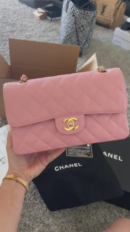 CHANEL CLASSIC BAG / SMALL PINK CAVIAR 24K GHW