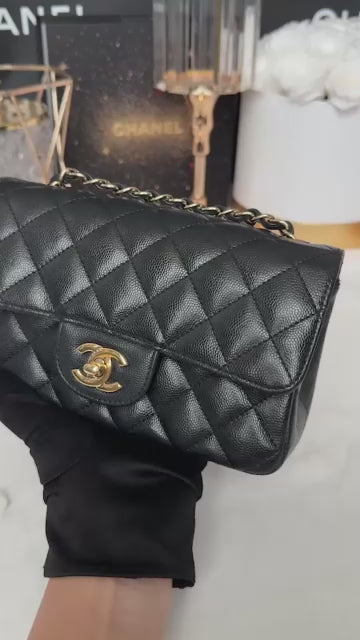 CHANEL CLASSIC FLAP | MINI RECTANGLE CAVIAR BLACK LGHW