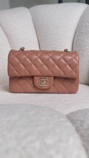 CHANEL MINI BAG / MINI RECTANGLE LAMBSKIN LGHW